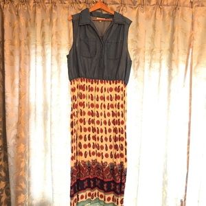 Plus Size Western Maxi Dress